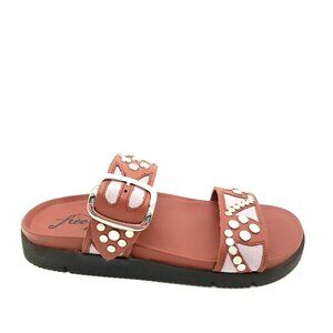 NEW Free People Revelry Sandals Womens 7 Slides Studded Boho Chic Casual Festiva